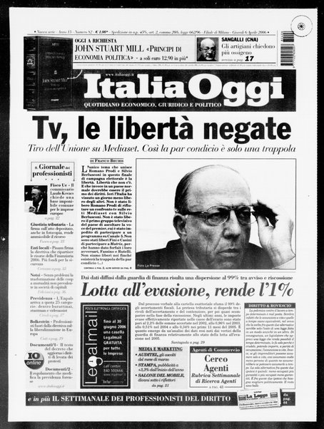 Italia oggi : quotidiano di economia finanza e politica